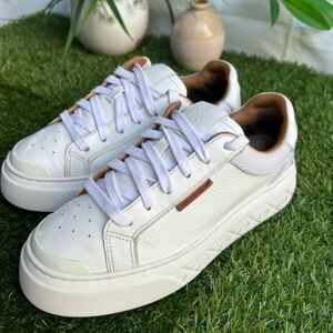 Tory Burch White Leather Sneakers